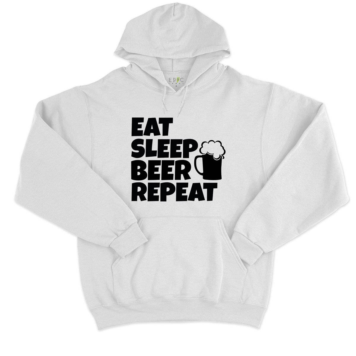 Epic Label Sweat à capuche Eat Sleep Beer Repeat Sweat à Capuche Pour Homme