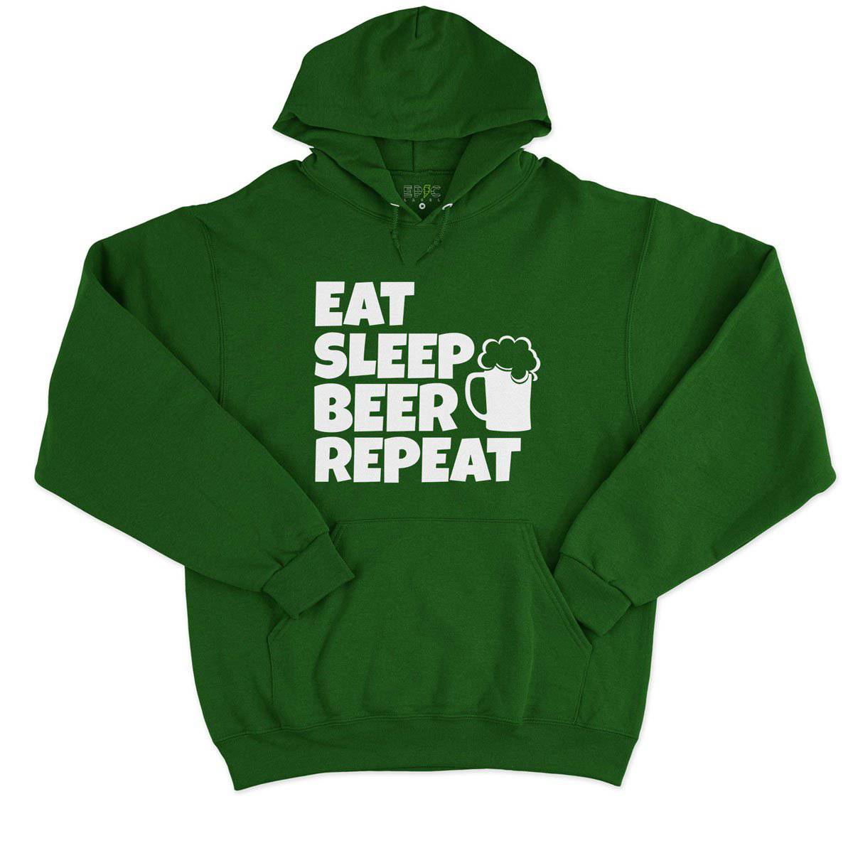 Epic Label Sweat à capuche Eat Sleep Beer Repeat Sweat à Capuche Pour Homme