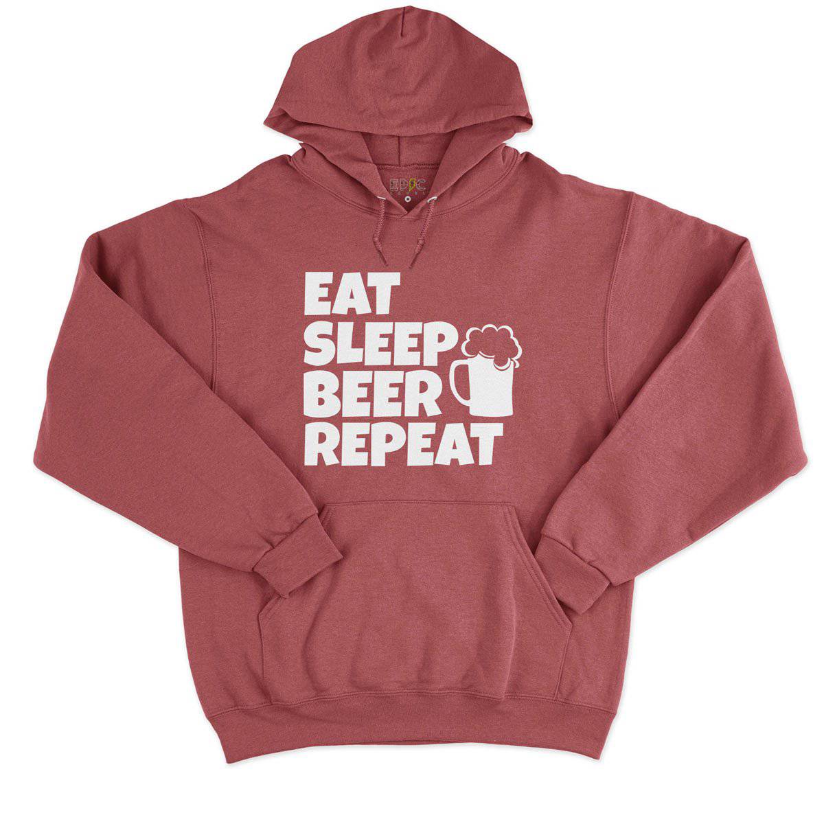 Epic Label Sweat à capuche Eat Sleep Beer Repeat Sweat à Capuche Pour Homme