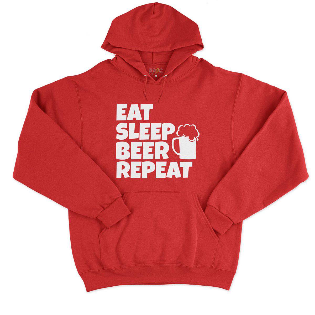 Epic Label Sweat à capuche Eat Sleep Beer Repeat Sweat à Capuche Pour Homme