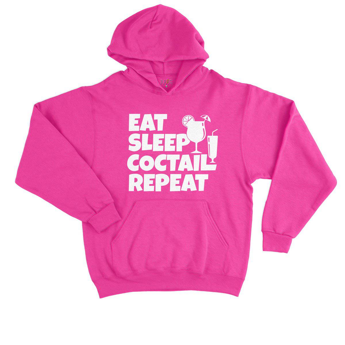 Epic Label Sweat à capuche Eat Sleep Coctail Repeat Sweat à Capuche Enfant