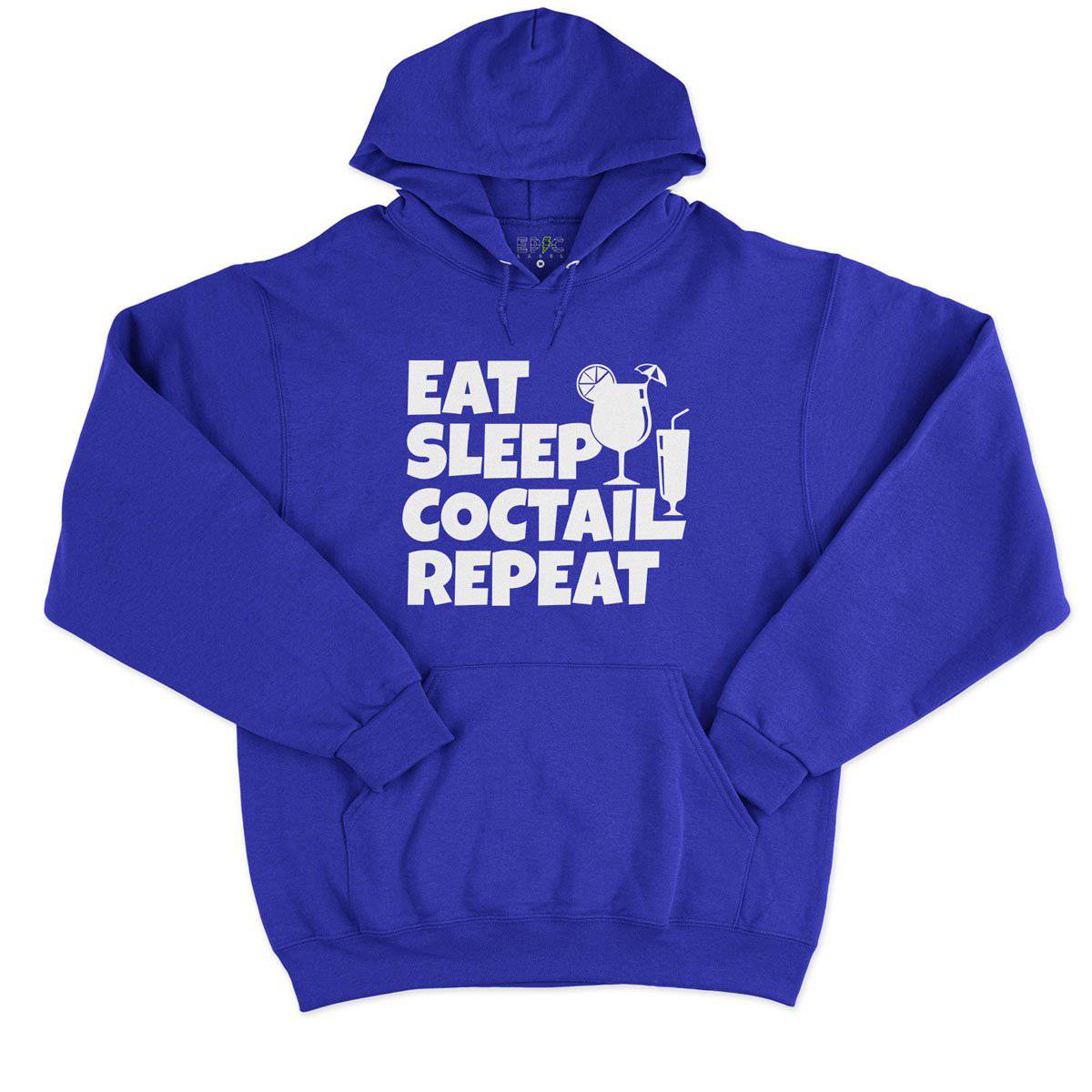 Epic Label Sweat à capuche Eat Sleep Coctail Repeat Sweat à Capuche Pour Homme