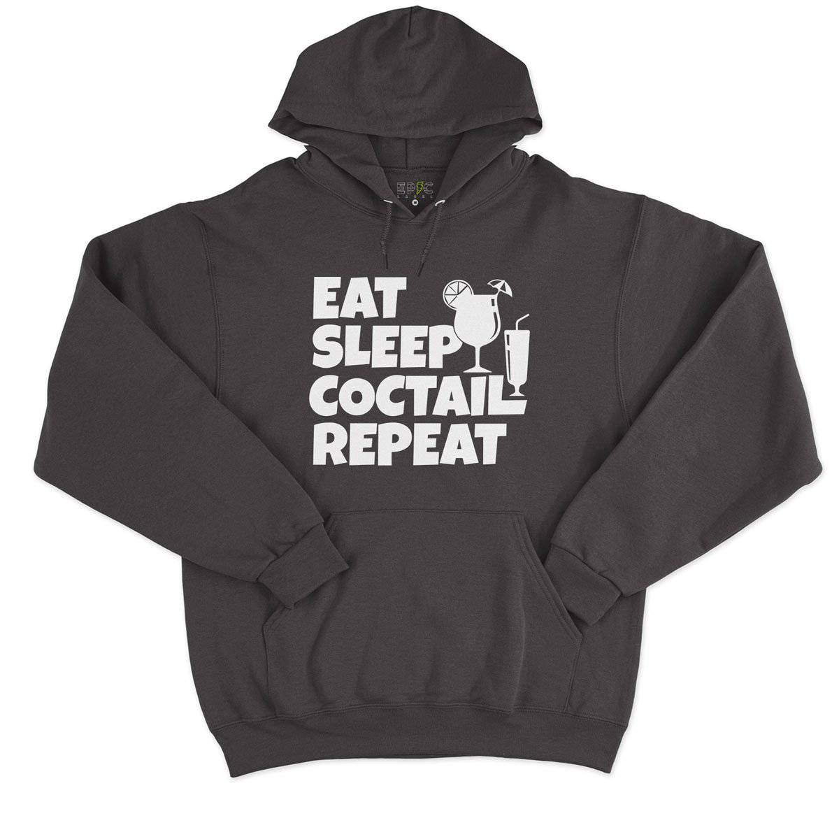 Epic Label Sweat à capuche Eat Sleep Coctail Repeat Sweat à Capuche Pour Homme