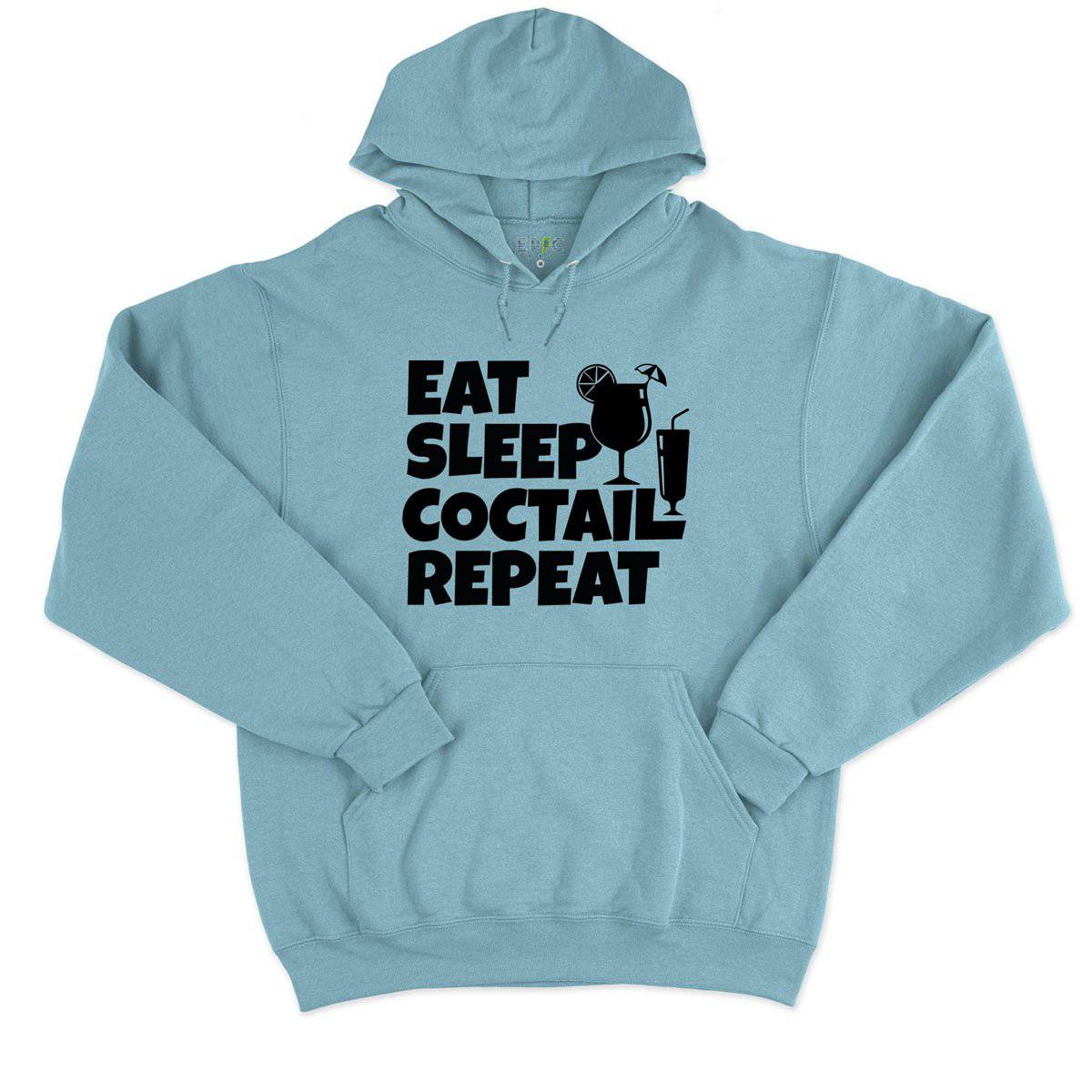 Epic Label Sweat à capuche Eat Sleep Coctail Repeat Sweat à Capuche Pour Homme