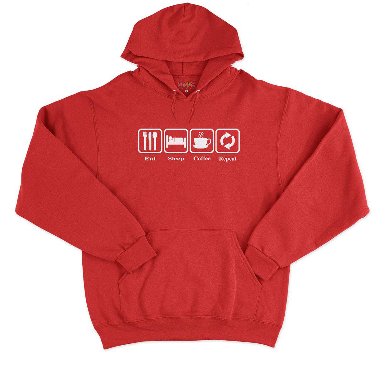 Epic Label Sweat à capuche Eat Sleep Coffee Repeat Sweat à Capuche Pour Homme
