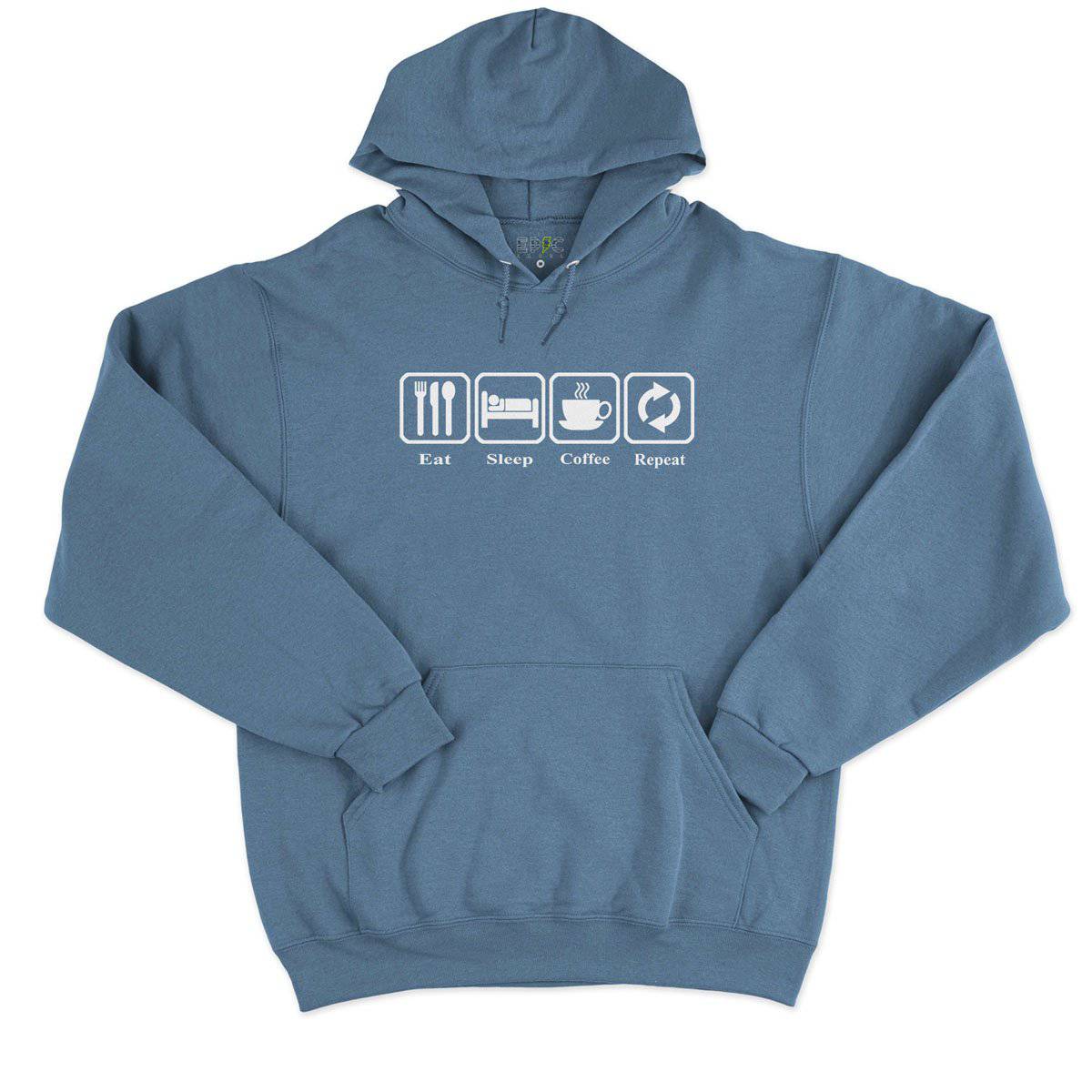 Epic Label Sweat à capuche Eat Sleep Coffee Repeat Sweat à Capuche Pour Homme