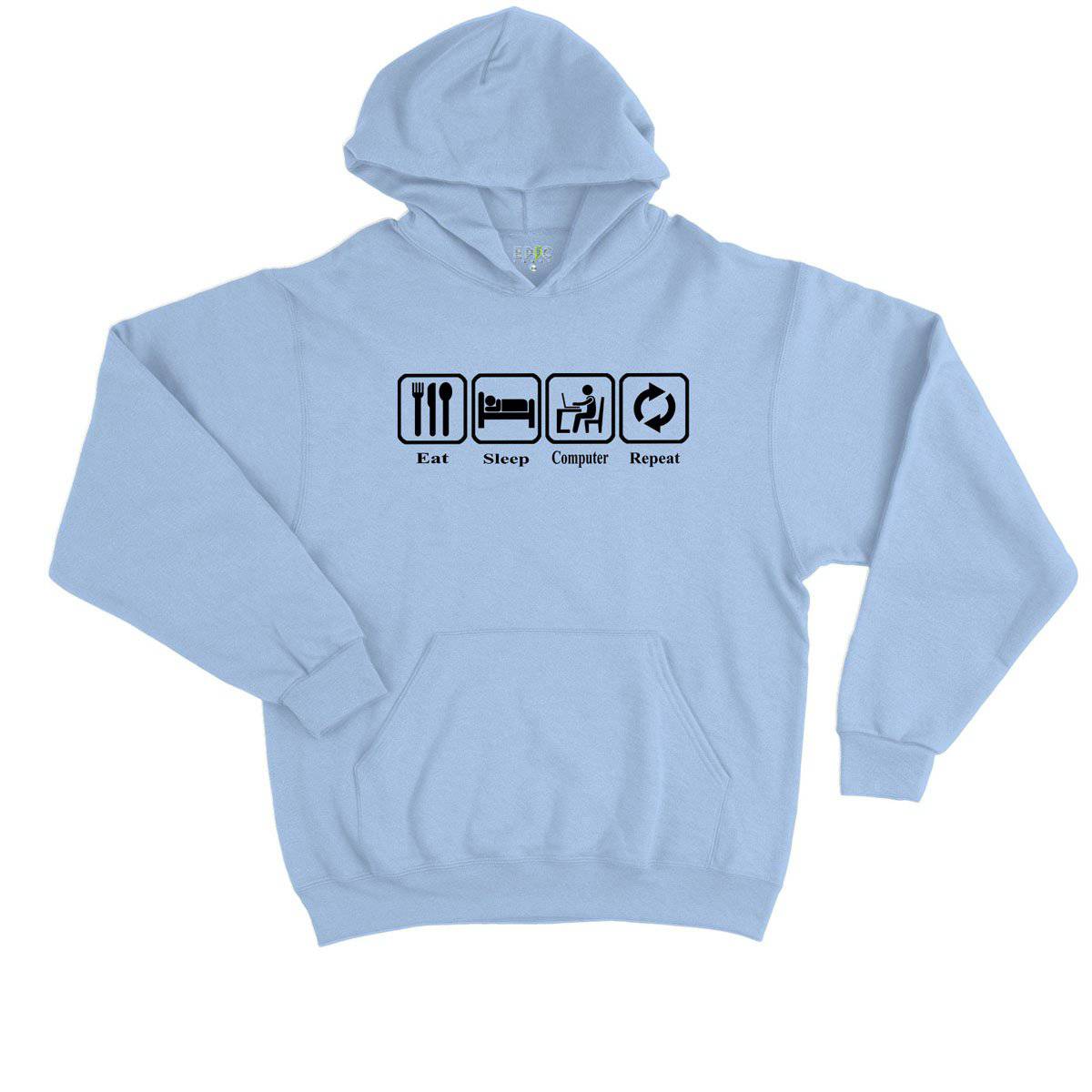 Epic Label Sweat à capuche Eat Sleep Computer Repeat Sweat à Capuche Enfant