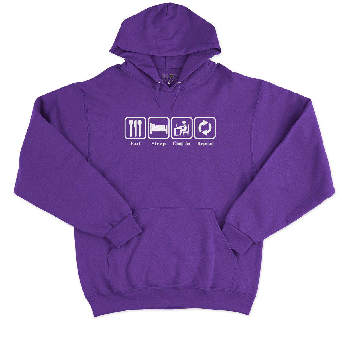 Epic Label Sweat à capuche Eat Sleep Computer Repeat Sweat à Capuche Pour Homme