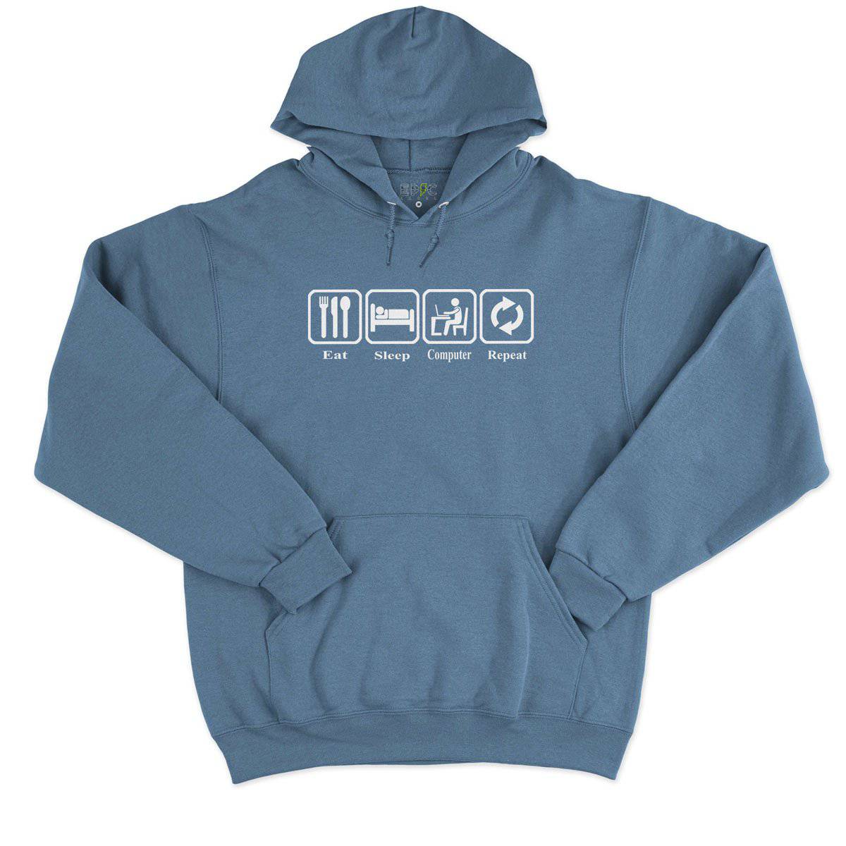 Epic Label Sweat à capuche Eat Sleep Computer Repeat Sweat à Capuche Pour Homme