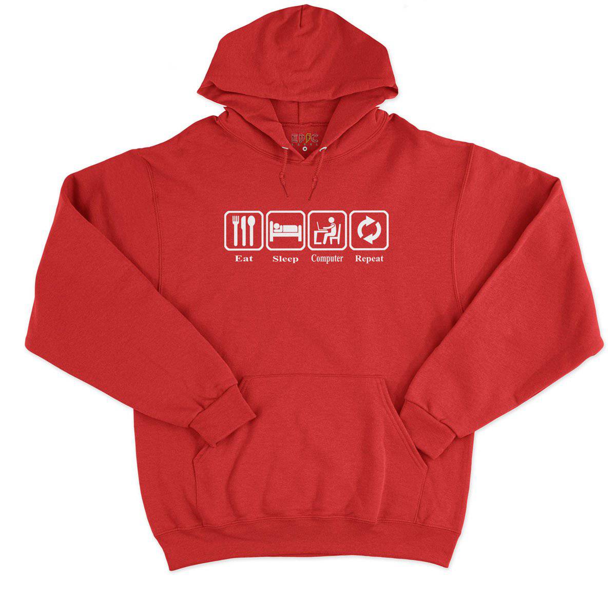 Epic Label Sweat à capuche Eat Sleep Computer Repeat Sweat à Capuche Pour Homme