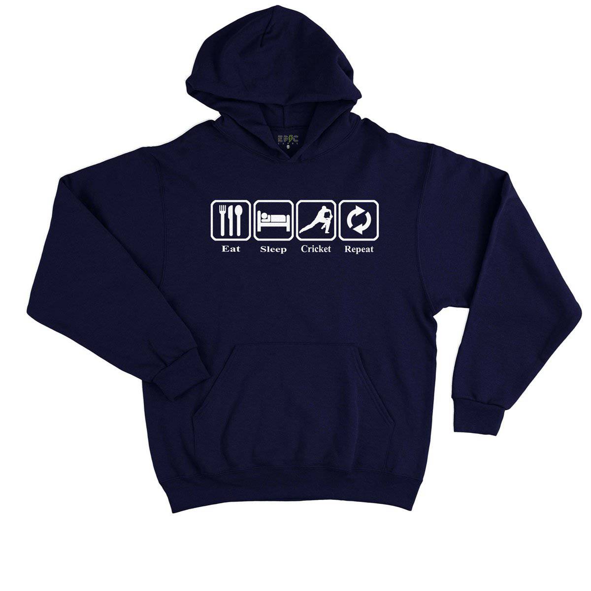 Epic Label Sweat à capuche Eat Sleep Cricket Repeat Sweat à Capuche Enfant
