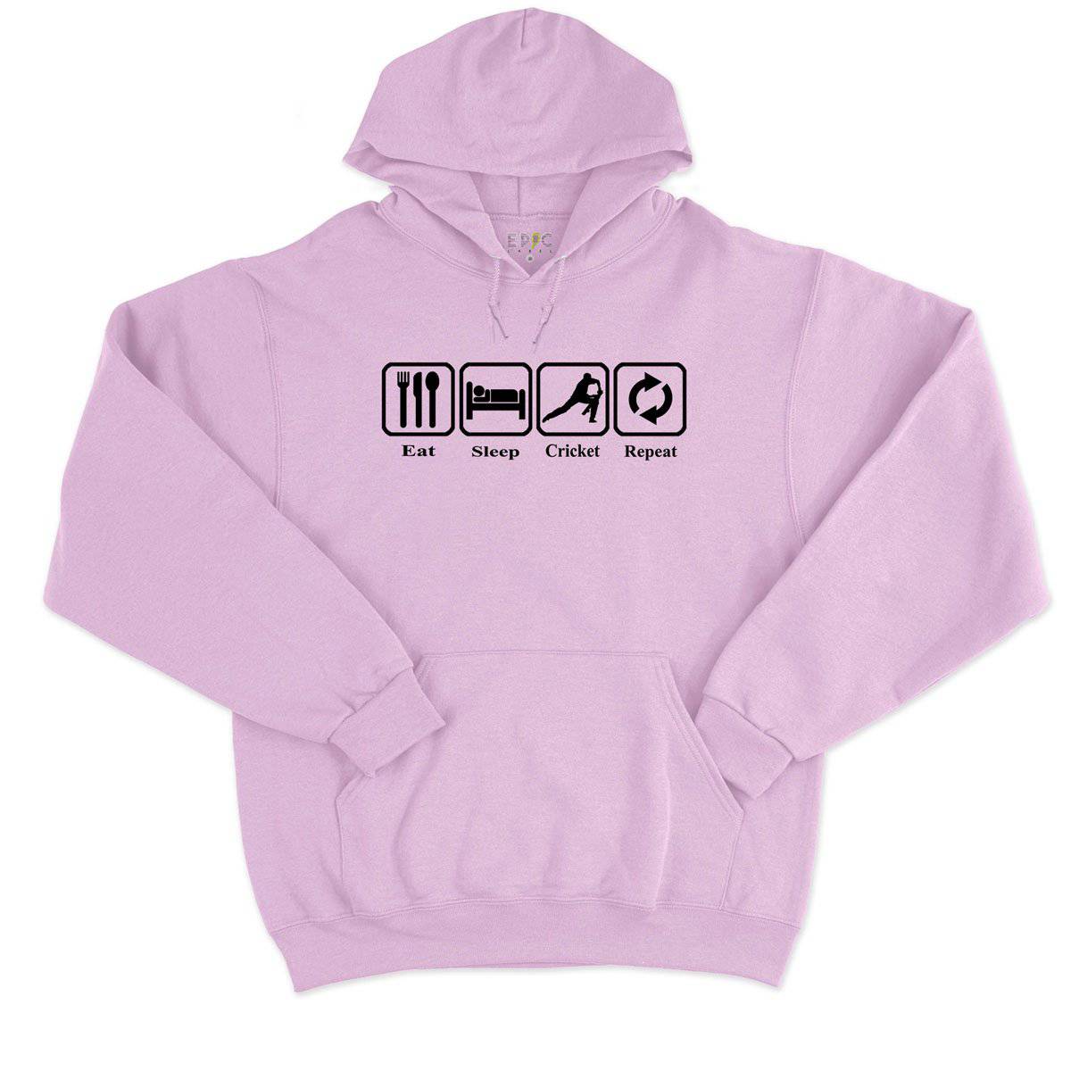 Epic Label Sweat à capuche Eat Sleep Cricket Repeat Sweat à Capuche Pour Homme