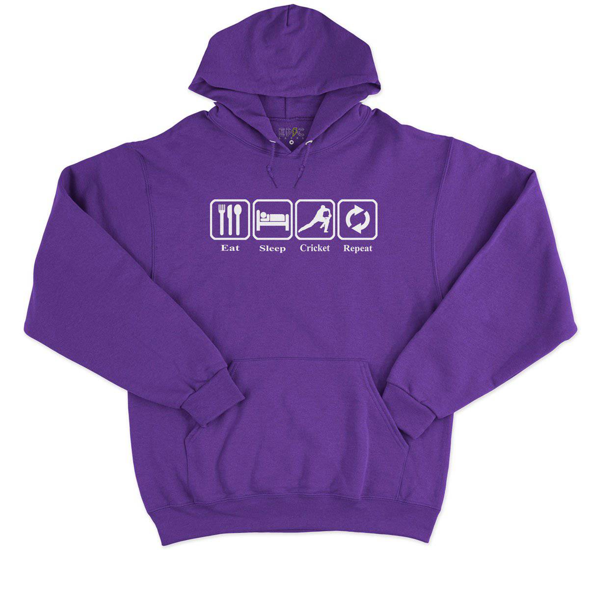 Epic Label Sweat à capuche Eat Sleep Cricket Repeat Sweat à Capuche Pour Homme
