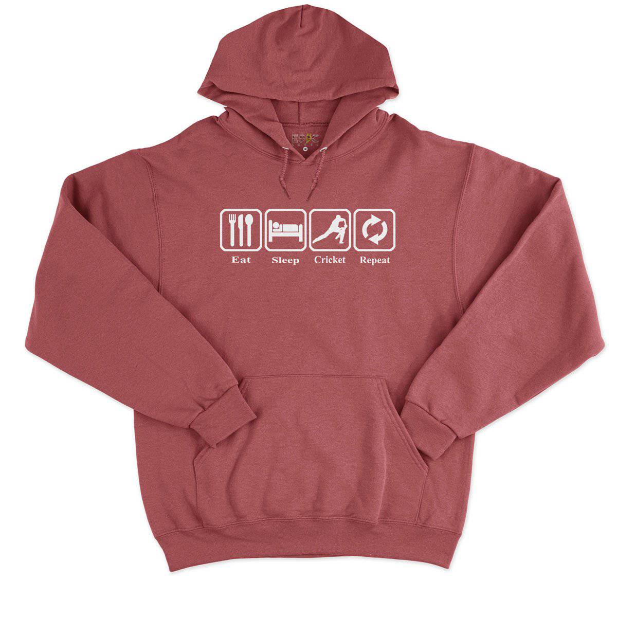 Epic Label Sweat à capuche Eat Sleep Cricket Repeat Sweat à Capuche Pour Homme