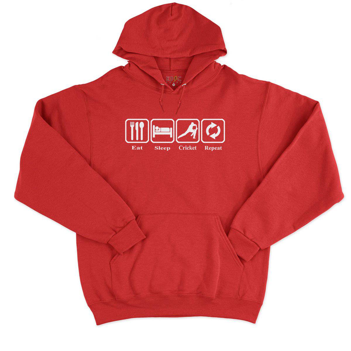 Epic Label Sweat à capuche Eat Sleep Cricket Repeat Sweat à Capuche Pour Homme