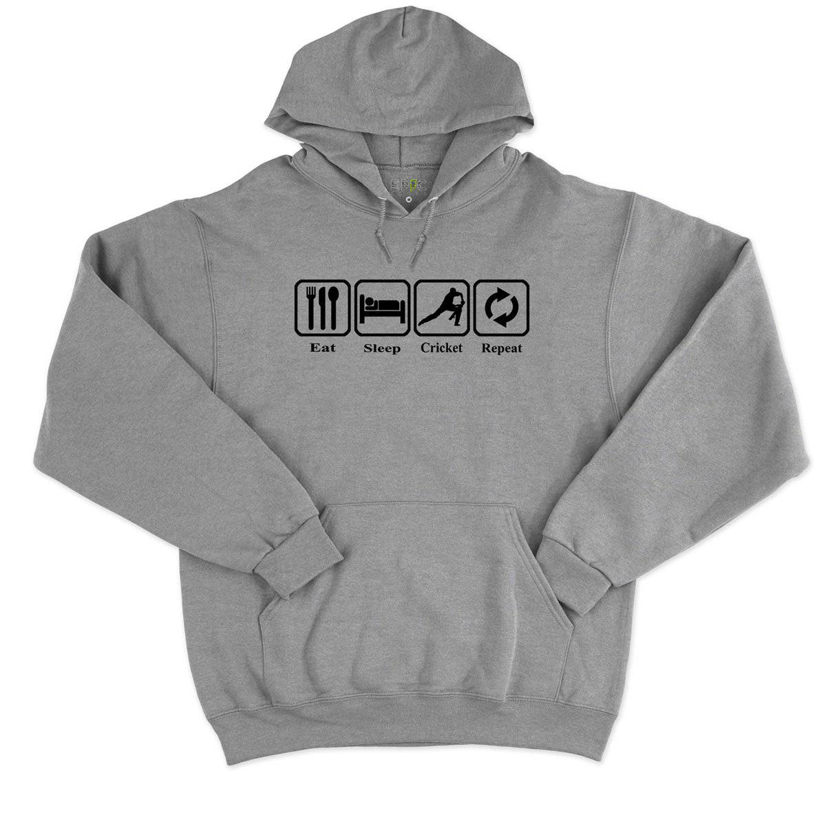 Epic Label Sweat à capuche Eat Sleep Cricket Repeat Sweat à Capuche Pour Homme