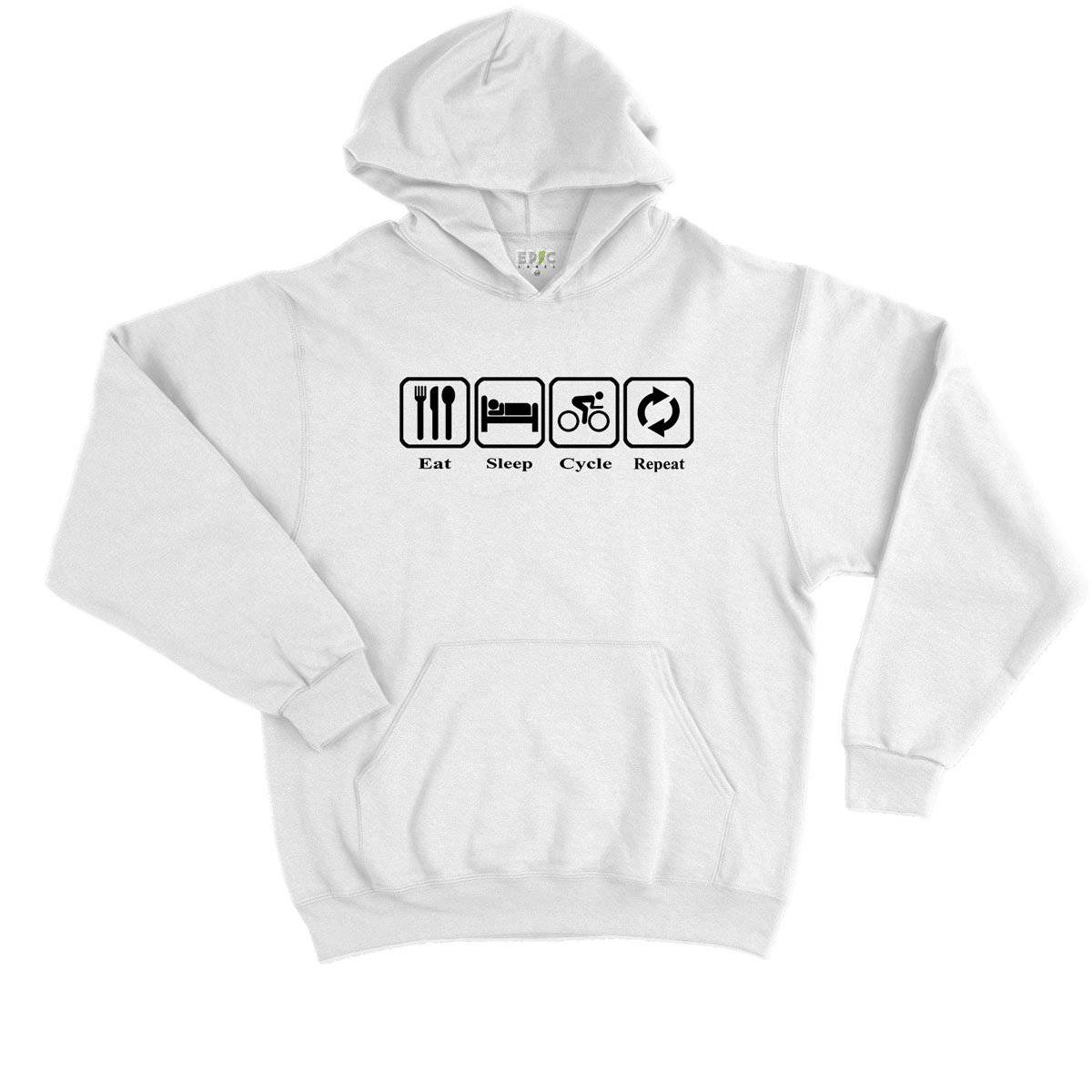 Epic Label Sweat à capuche Eat Sleep Cycle Repeat Sweat à Capuche Enfant