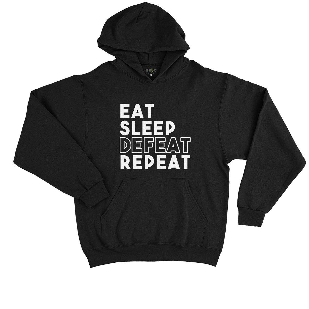 Epic Label Sweat à capuche Eat Sleep Defeat Repeat Design Sweat à Capuche Enfant