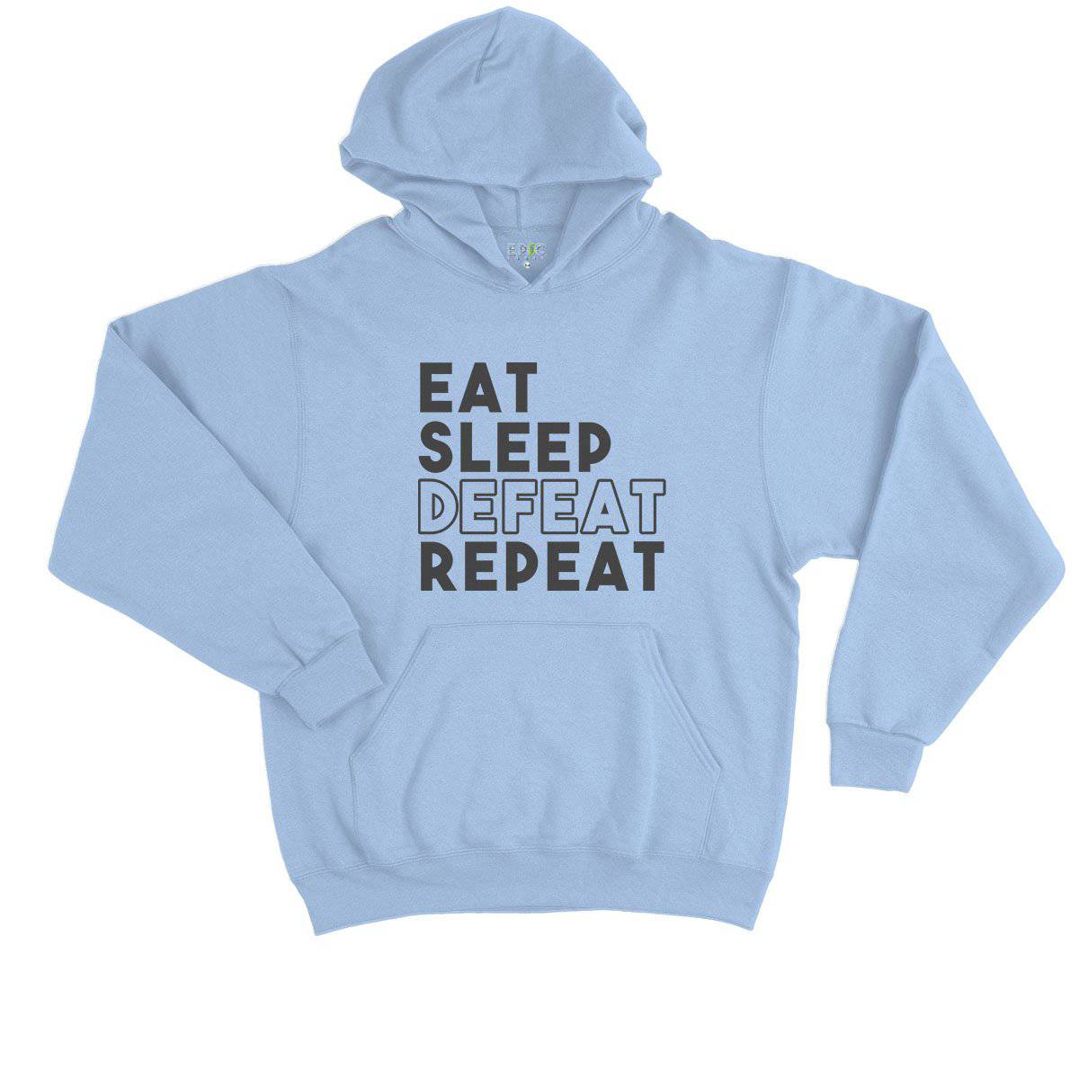 Epic Label Sweat à capuche Eat Sleep Defeat Repeat Design Sweat à Capuche Enfant