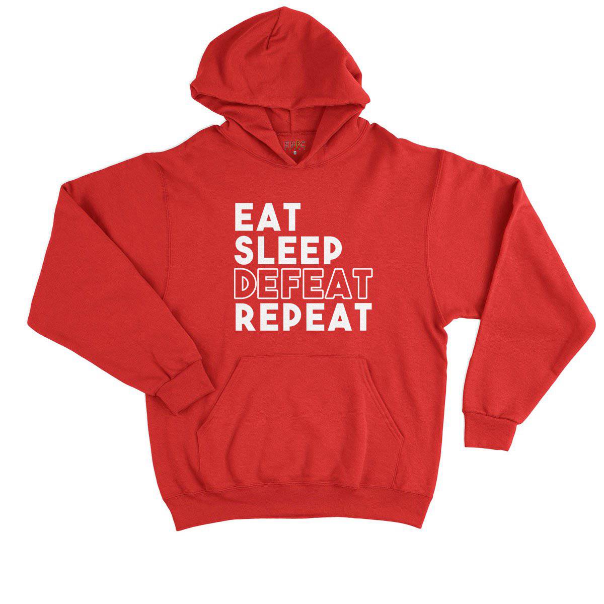 Epic Label Sweat à capuche Eat Sleep Defeat Repeat Design Sweat à Capuche Enfant