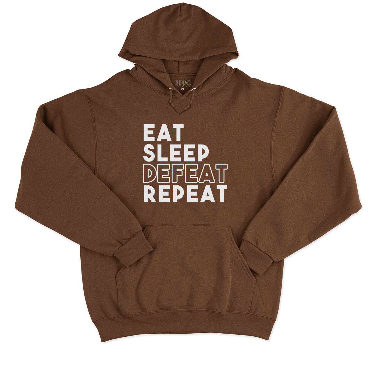 Epic Label Sweat à capuche Eat Sleep Defeat Repeat Design Sweat à Capuche Pour Homme