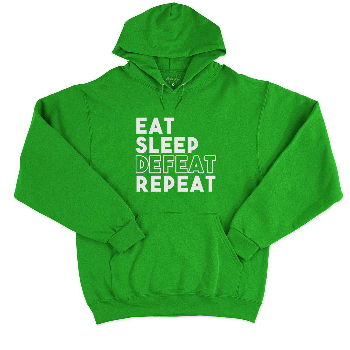 Epic Label Sweat à capuche Eat Sleep Defeat Repeat Design Sweat à Capuche Pour Homme