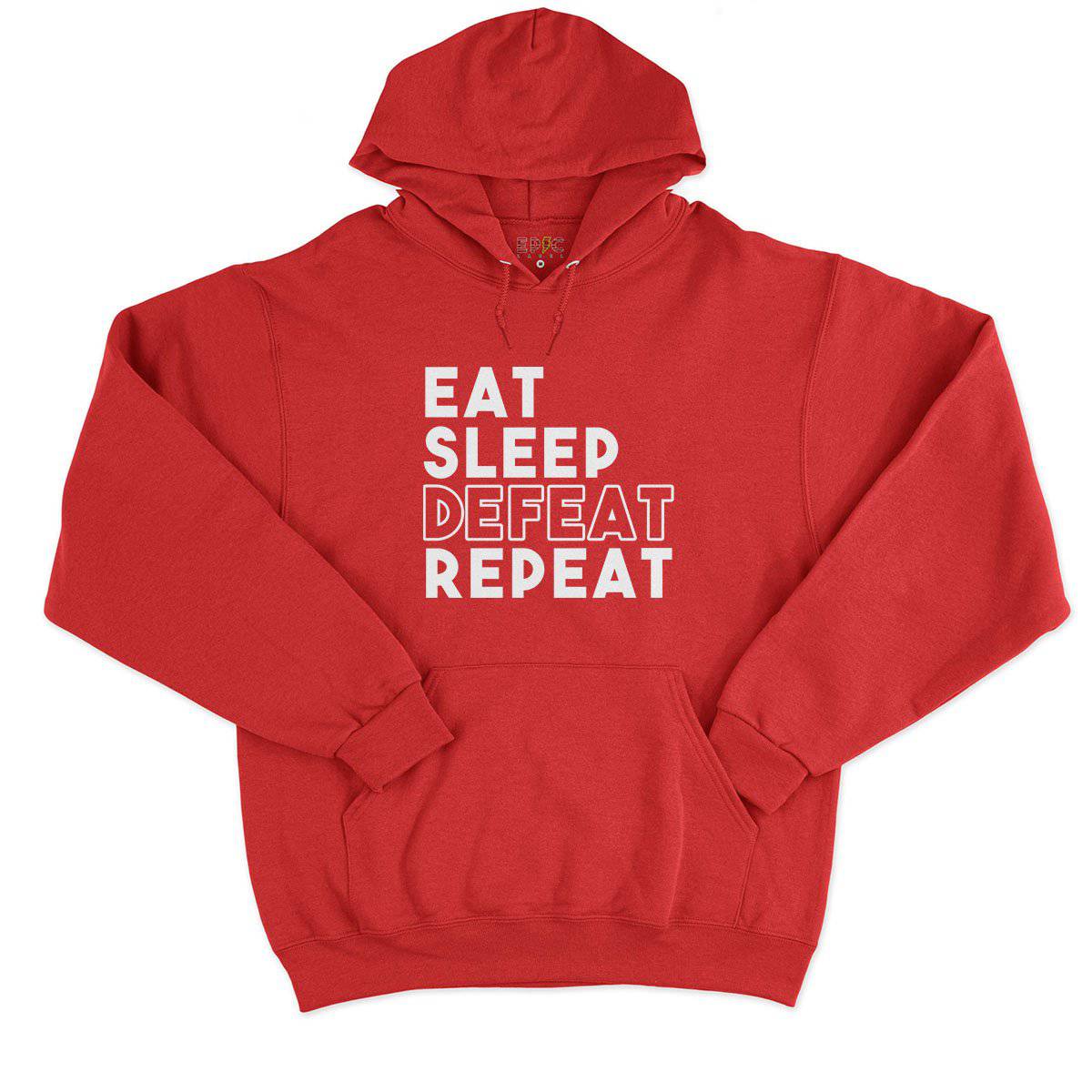 Epic Label Sweat à capuche Eat Sleep Defeat Repeat Design Sweat à Capuche Pour Homme