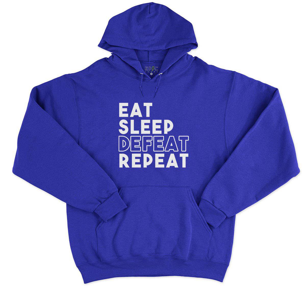 Epic Label Sweat à capuche Eat Sleep Defeat Repeat Design Sweat à Capuche Pour Homme