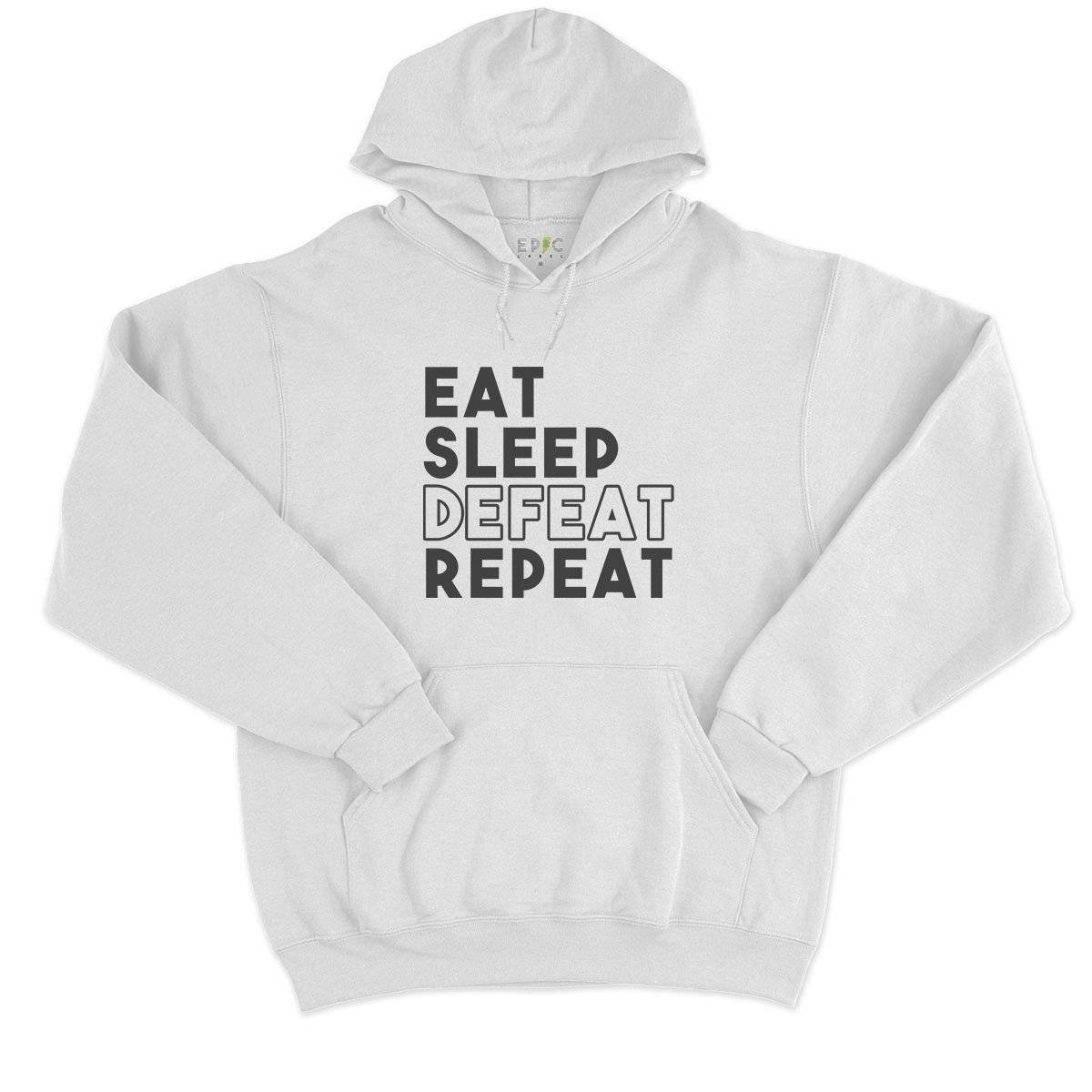 Epic Label Sweat à capuche Eat Sleep Defeat Repeat Design Sweat à Capuche Pour Homme