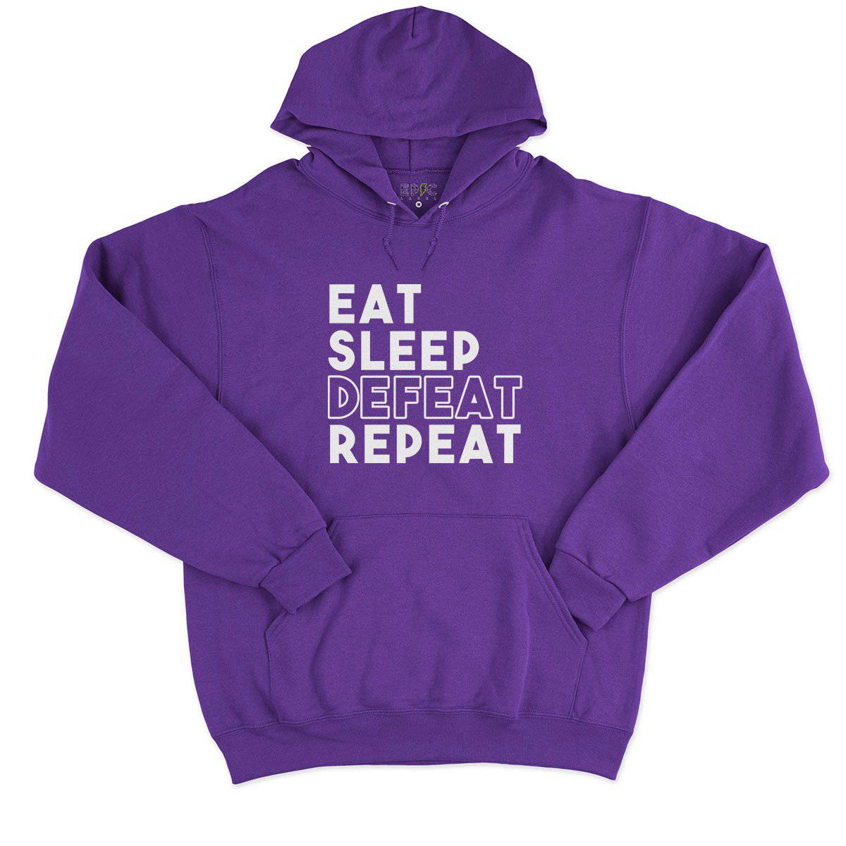 Epic Label Sweat à capuche Eat Sleep Defeat Repeat Design Sweat à Capuche Pour Homme