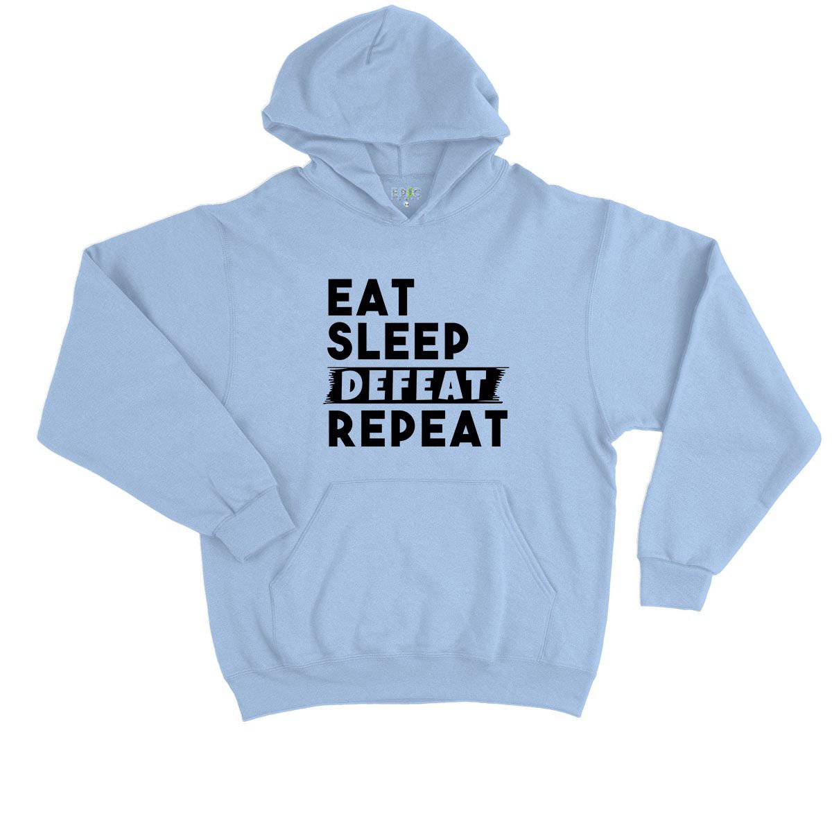 Epic Label Sweat à capuche Eat Sleep Defeat Repeat Sweat à Capuche Enfant