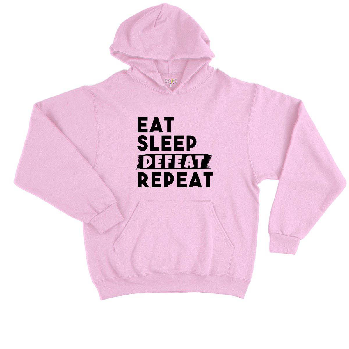 Epic Label Sweat à capuche Eat Sleep Defeat Repeat Sweat à Capuche Enfant