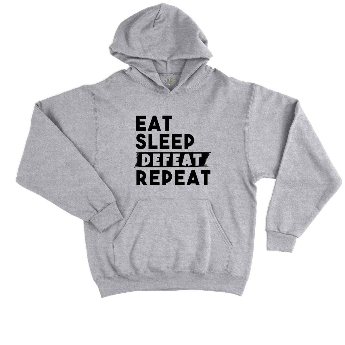 Epic Label Sweat à capuche Eat Sleep Defeat Repeat Sweat à Capuche Enfant