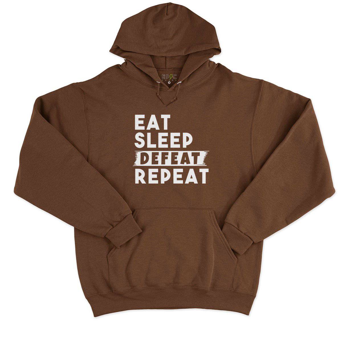 Epic Label Sweat à capuche Eat Sleep Defeat Repeat Sweat à Capuche Pour Homme