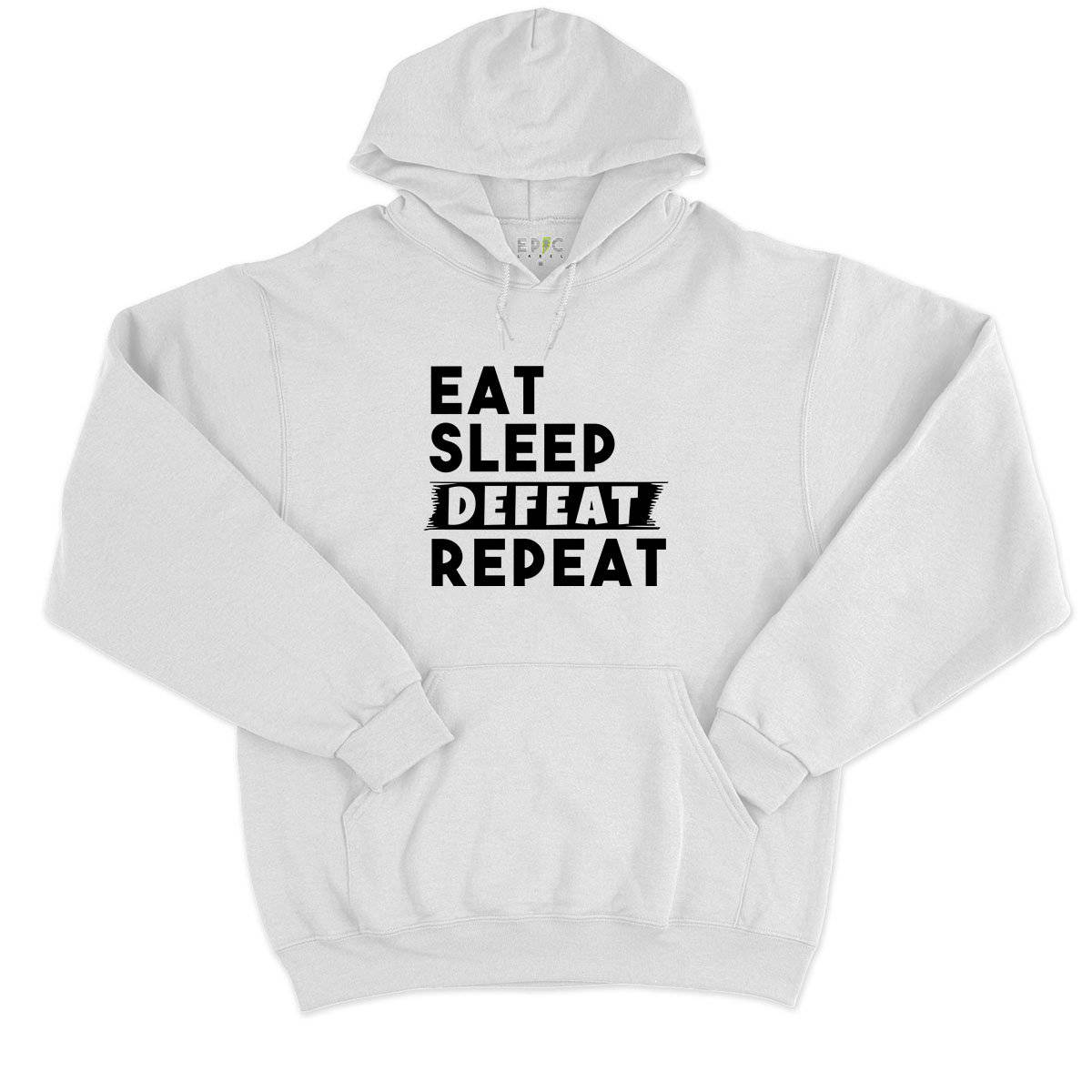 Epic Label Sweat à capuche Eat Sleep Defeat Repeat Sweat à Capuche Pour Homme