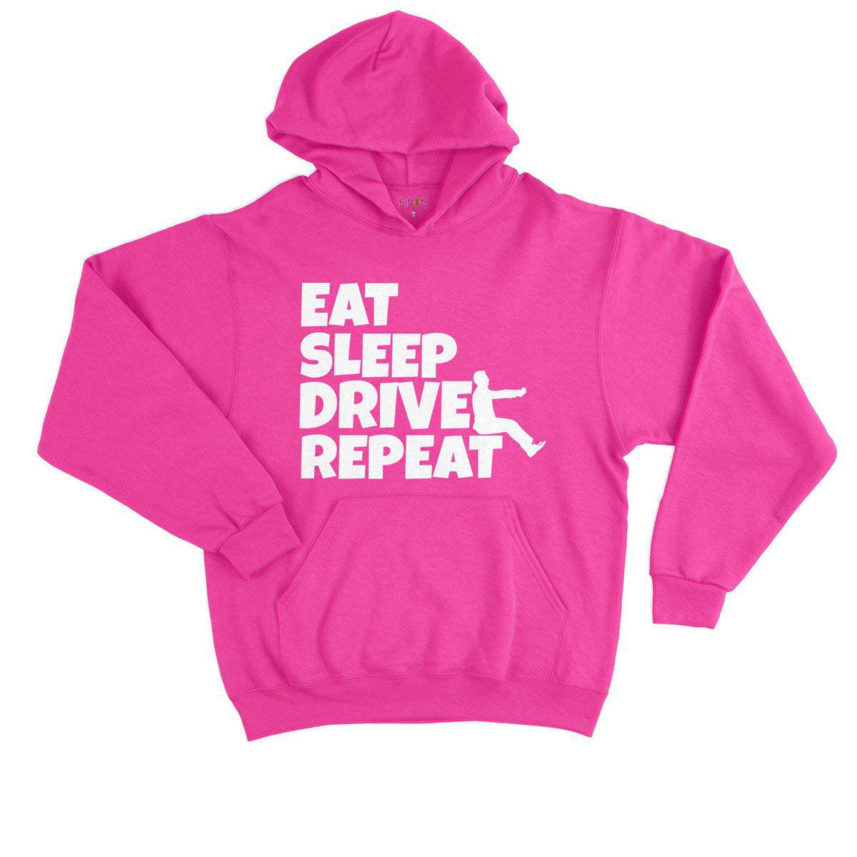 Epic Label Sweat à capuche Eat Sleep Drive Repeat Sweat à Capuche Enfant