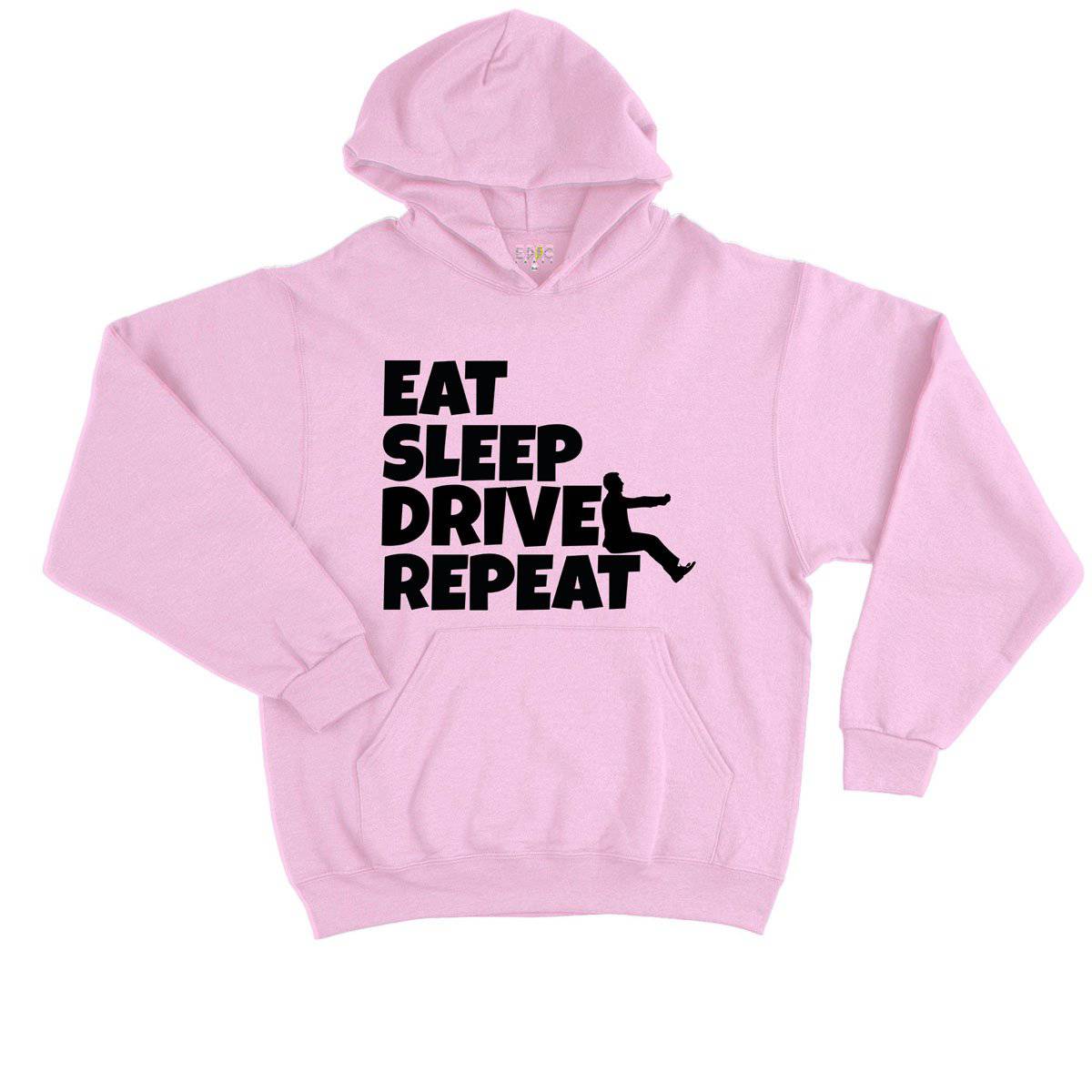 Epic Label Sweat à capuche Eat Sleep Drive Repeat Sweat à Capuche Enfant