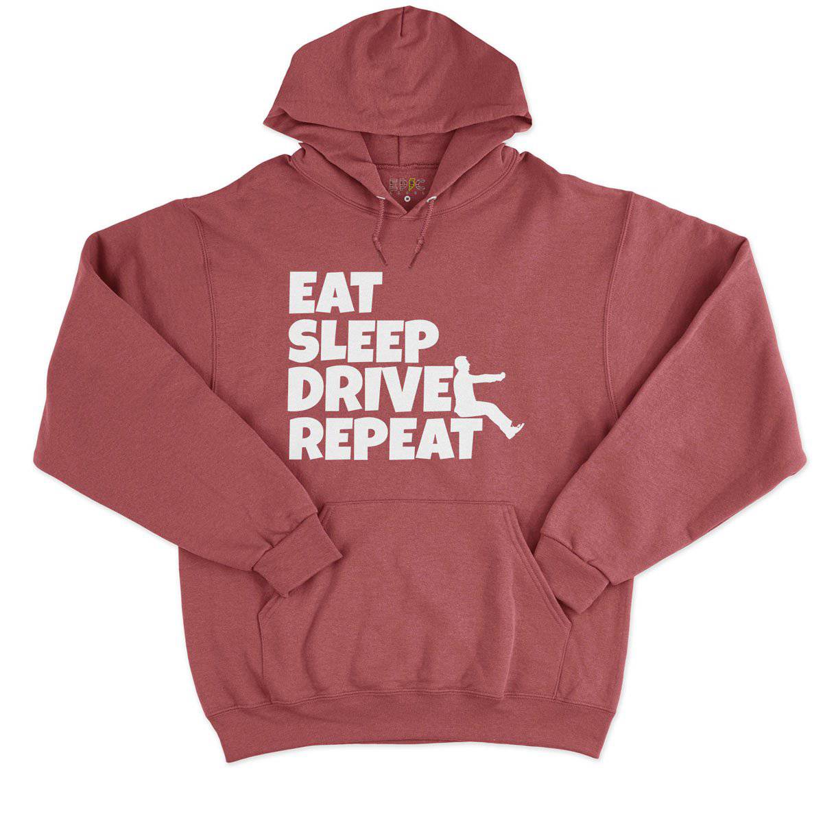 Epic Label Sweat à capuche Eat Sleep Drive Repeat Sweat à Capuche Pour Homme