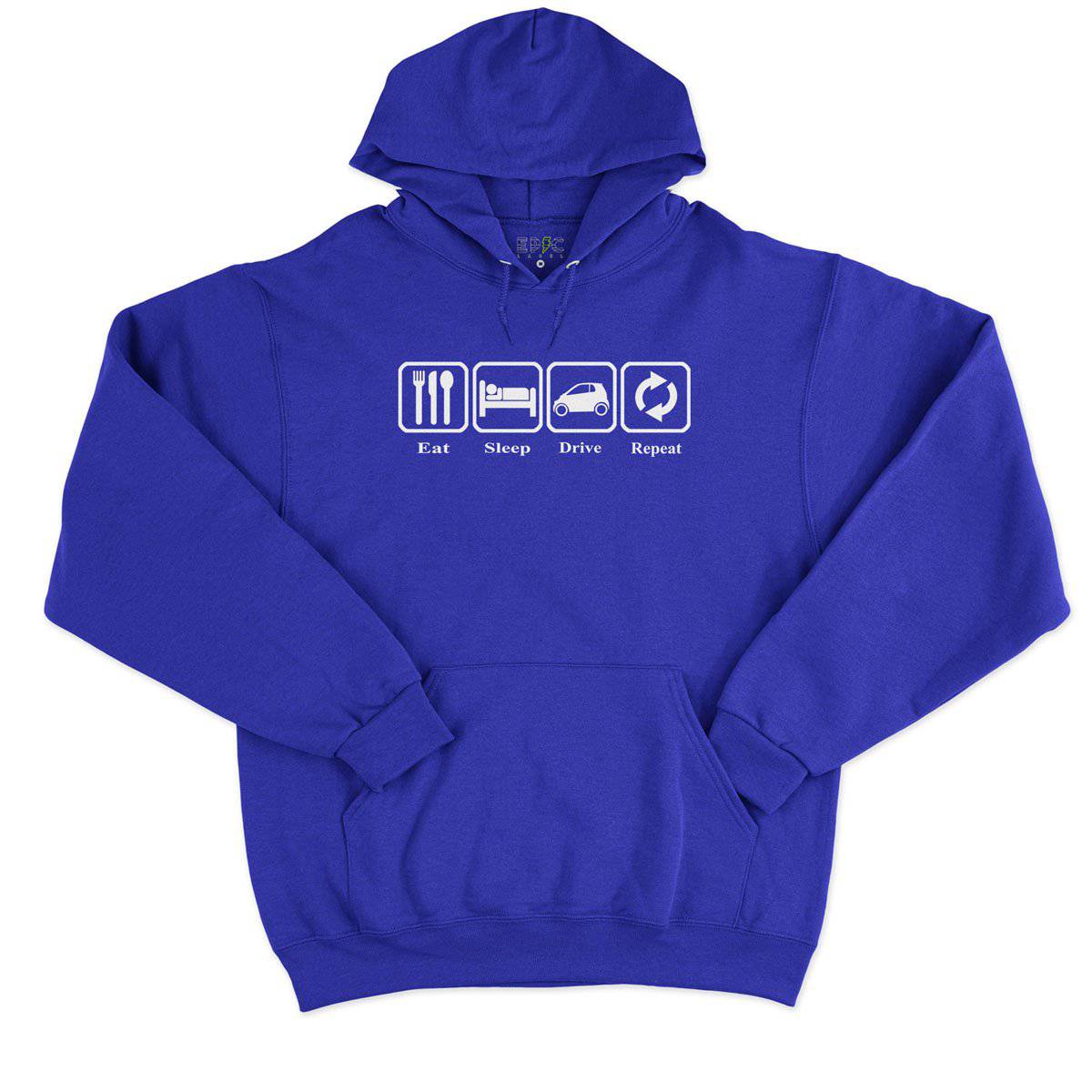 Epic Label Sweat à capuche Eat Sleep Drive Repeat Sweat à Capuche Pour Homme