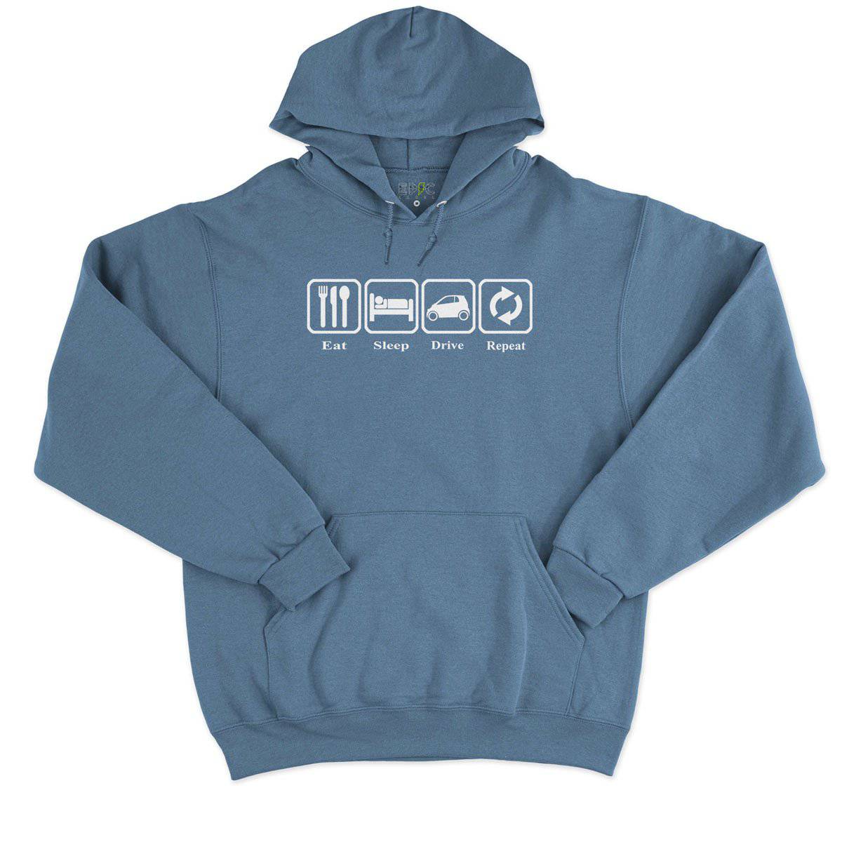 Epic Label Sweat à capuche Eat Sleep Drive Repeat Sweat à Capuche Pour Homme