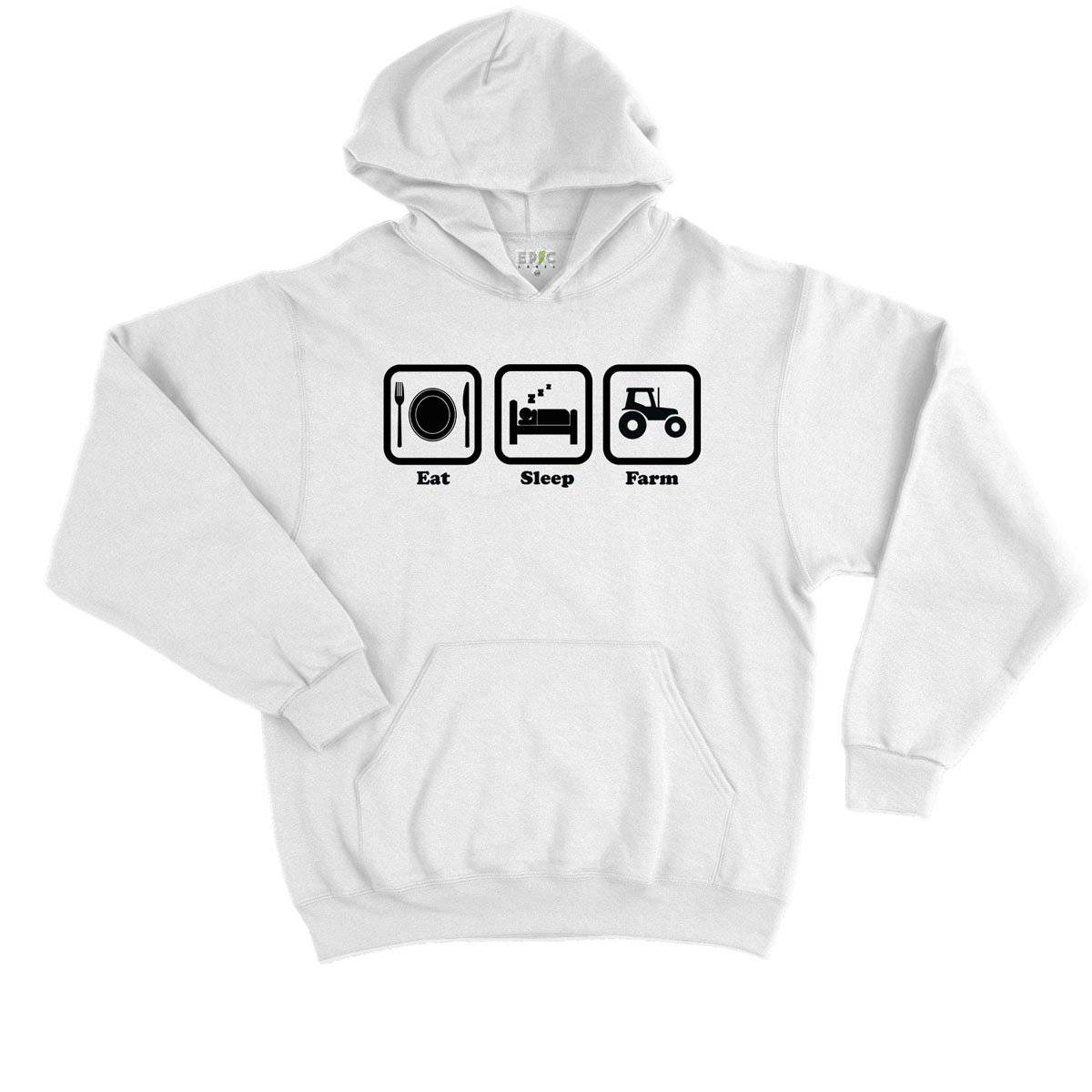 Epic Label Sweat à capuche Eat Sleep Farm Sweat à Capuche Enfant
