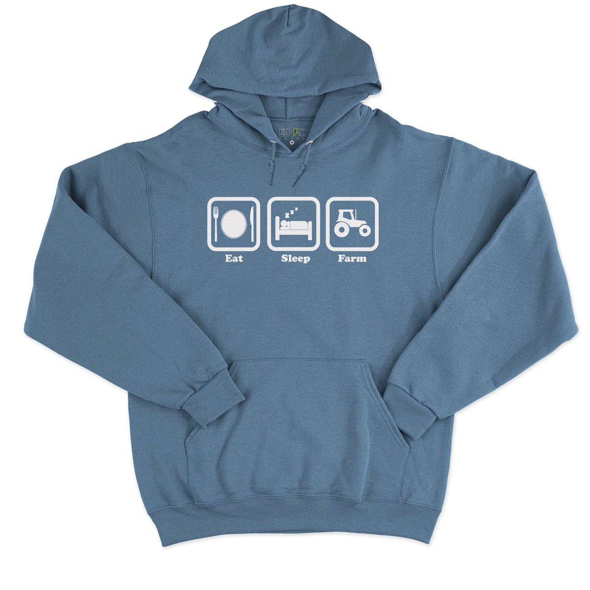 Epic Label Sweat à capuche Eat Sleep Farm Sweat à Capuche Pour Homme