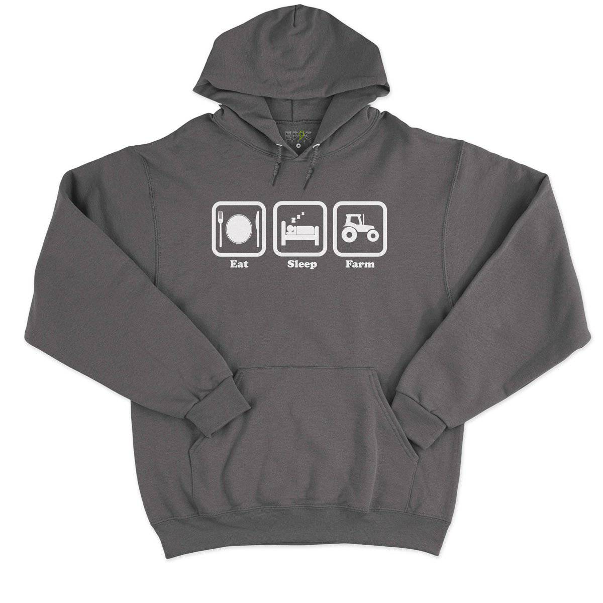 Epic Label Sweat à capuche Eat Sleep Farm Sweat à Capuche Pour Homme