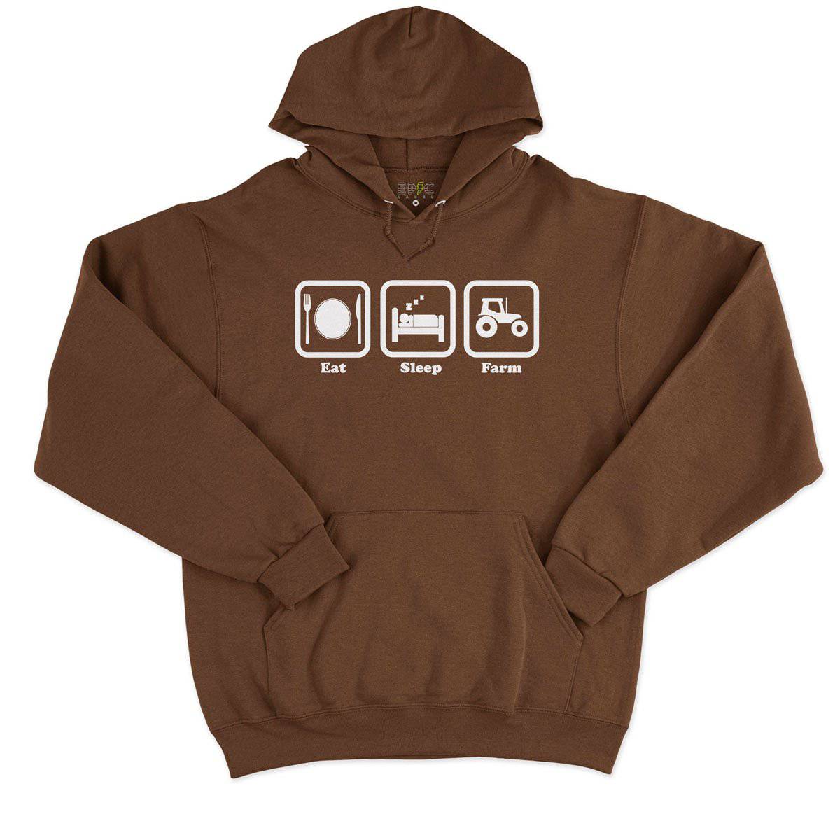 Epic Label Sweat à capuche Eat Sleep Farm Sweat à Capuche Pour Homme