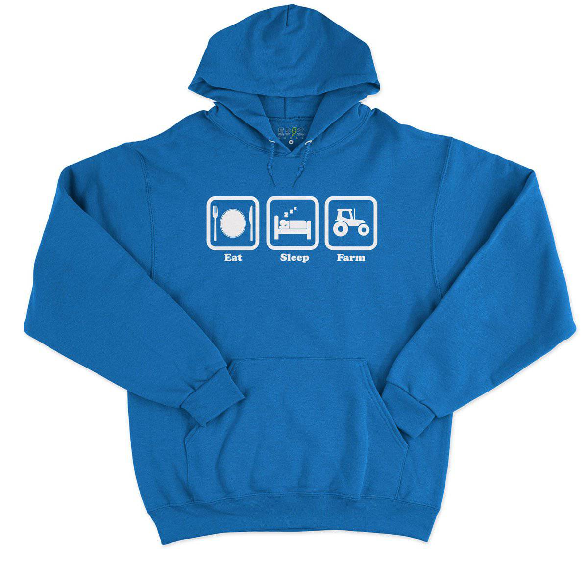 Epic Label Sweat à capuche Eat Sleep Farm Sweat à Capuche Pour Homme