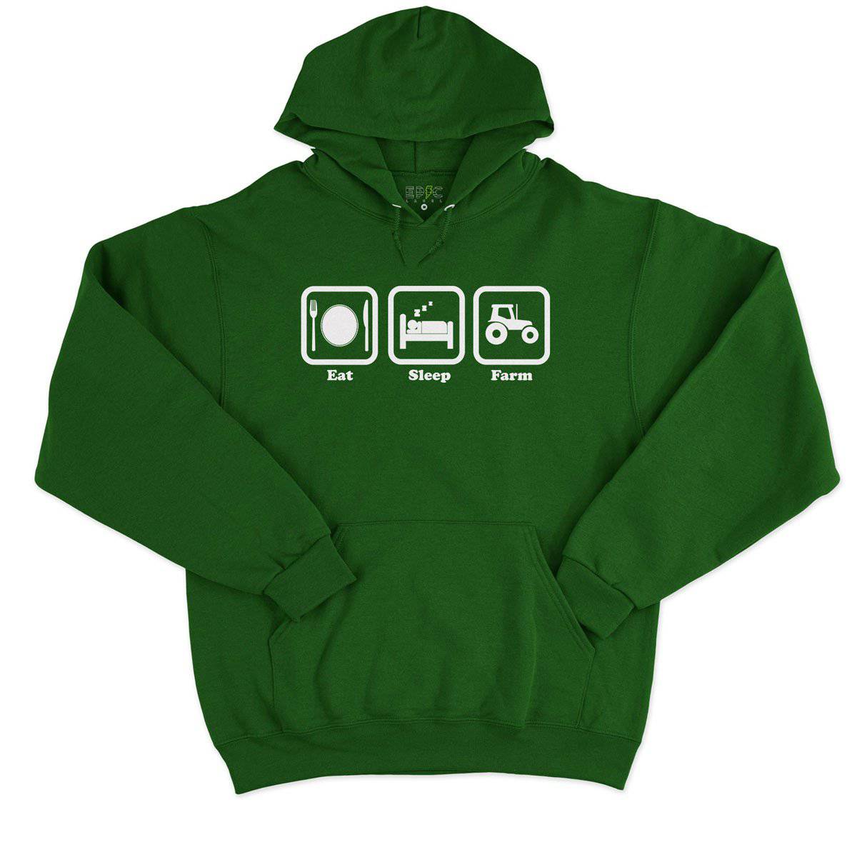 Epic Label Sweat à capuche Eat Sleep Farm Sweat à Capuche Pour Homme