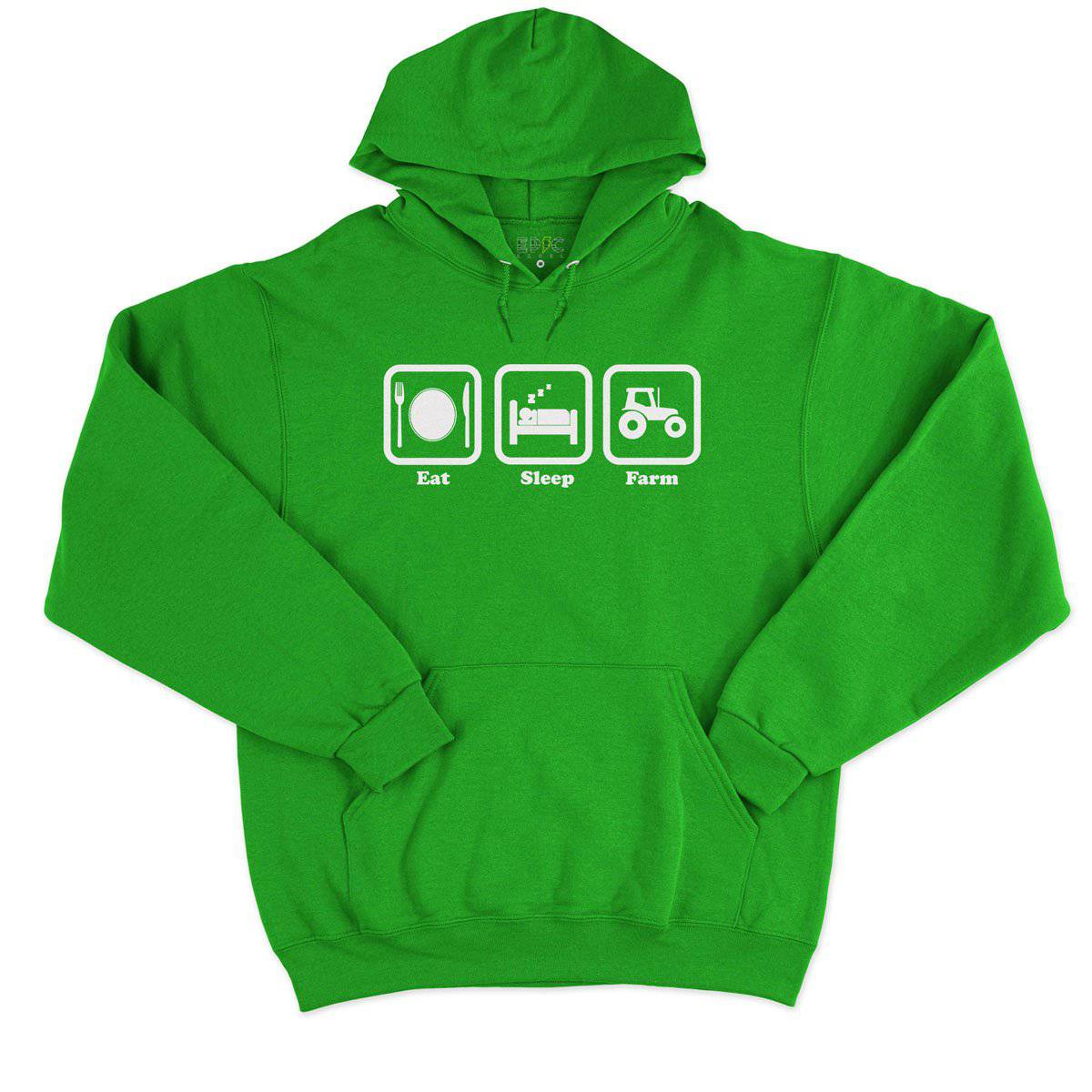 Epic Label Sweat à capuche Eat Sleep Farm Sweat à Capuche Pour Homme