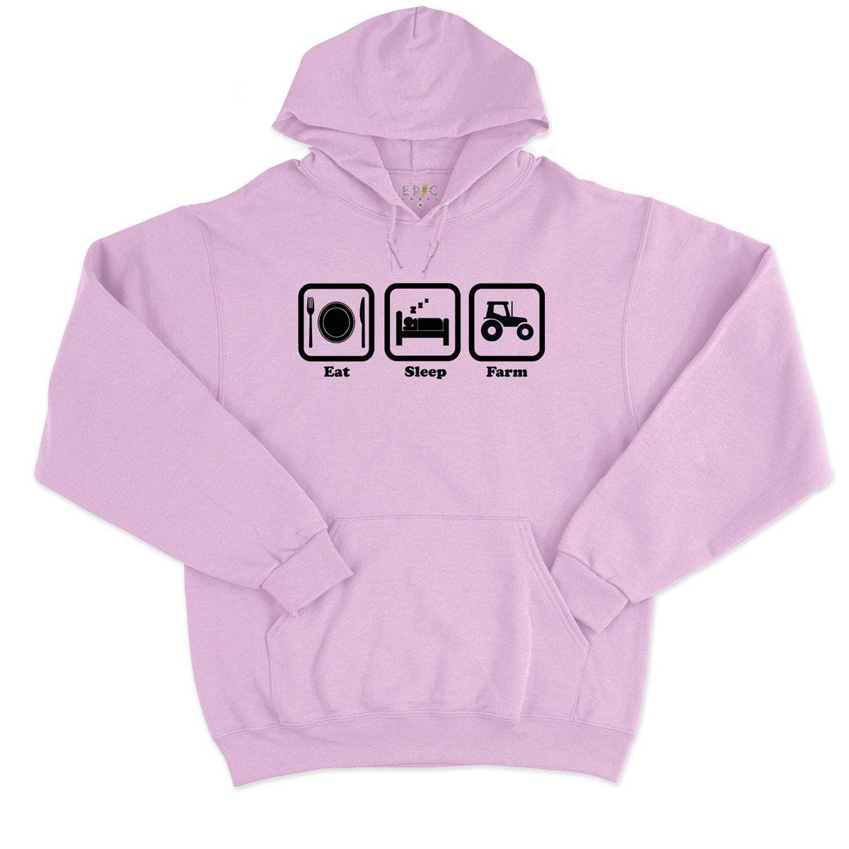 Epic Label Sweat à capuche Eat Sleep Farm Sweat à Capuche Pour Homme