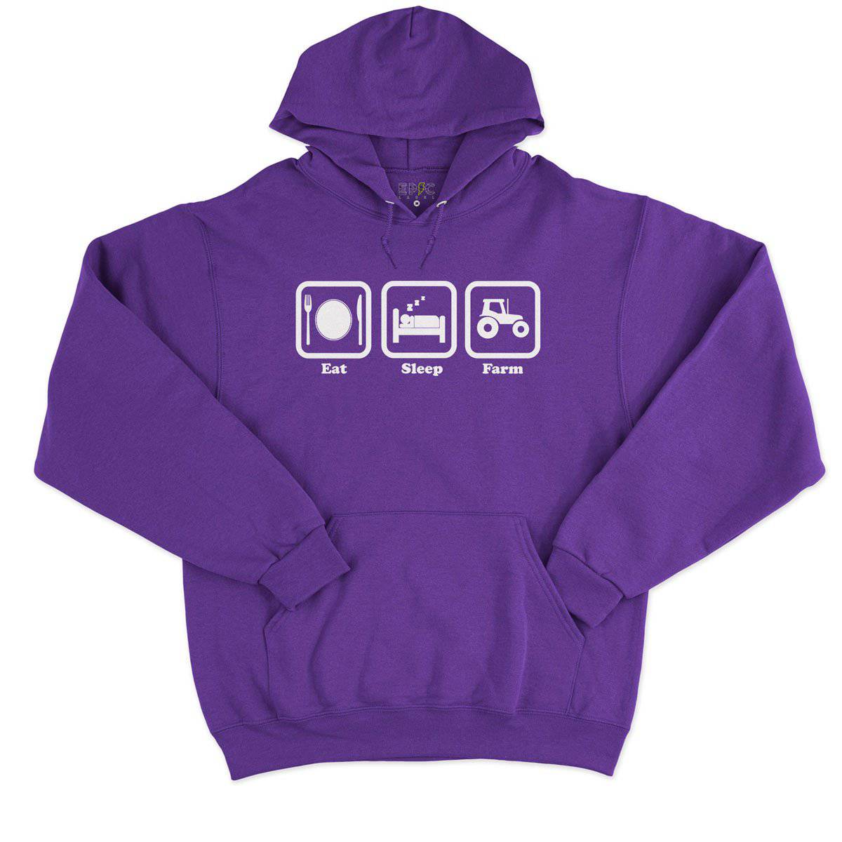 Epic Label Sweat à capuche Eat Sleep Farm Sweat à Capuche Pour Homme