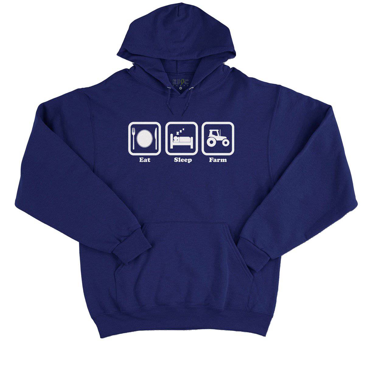 Epic Label Sweat à capuche Eat Sleep Farm Sweat à Capuche Pour Homme